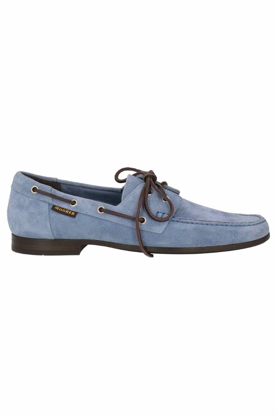 NEW MOORER men's suede lace up loafer in savoia
